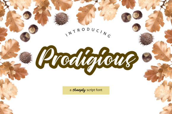 Prodigious Typeface: Bold Handwritten Style for Logos